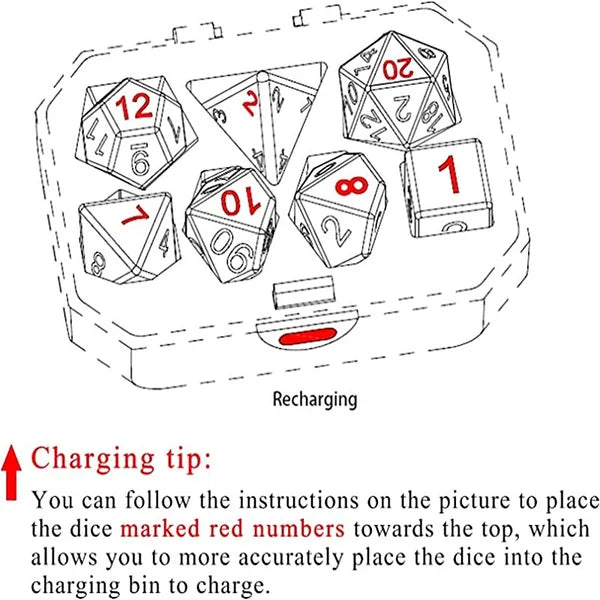 Dice Rechargeable with Charging Box